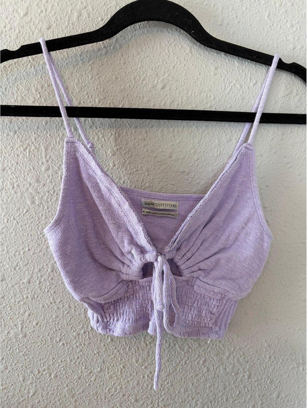 Urban Outfitters purple cropped tank keyhole size M